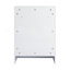 Armoire de rangement autoportante 24 po, 2 portes à fermeture douce, blanc brillant