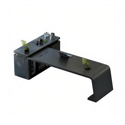 102.36"High-end black granite tabletop office tea table