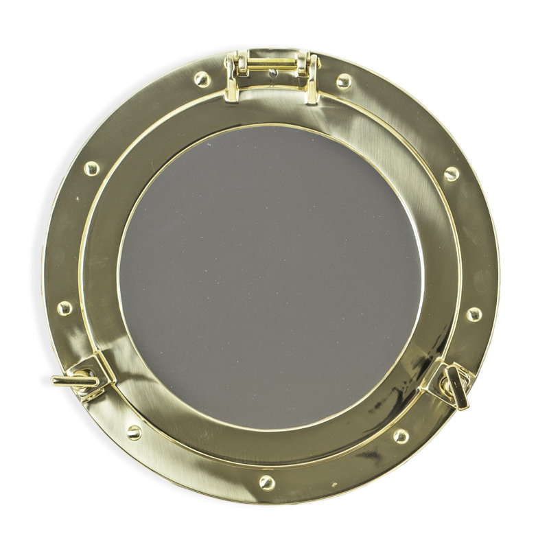 Damato Brass Round Wall Mirror