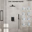  Système de douche à pluie haute pression 10 po, robinet de douche mural avec douchette-75216872