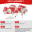 Arbre de Noël illuminé 6 pi avec canne de bonbon avec 300 lumières DEL et 900 branches flexibles, arbre de Noël artificiel des Fêtes, rouge et blanc