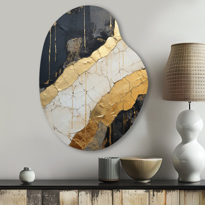 «Kain - Abstract Spirals», art mural asymétrique en métal, forme irrégulière noire