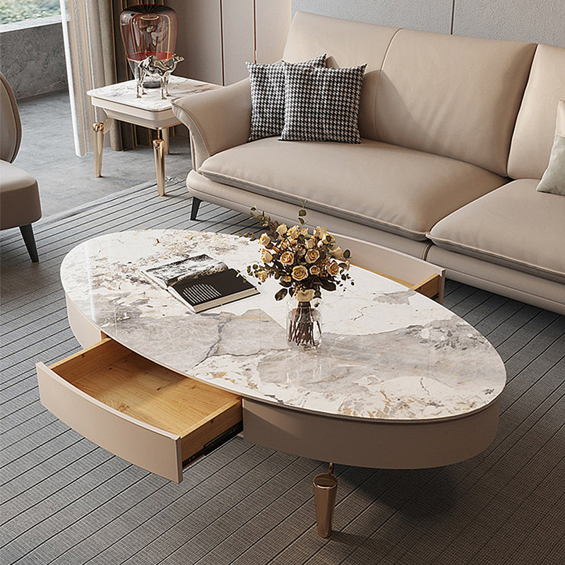 Table basse simple et légère en ardoise de luxe