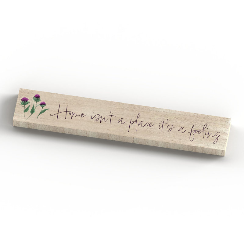 Kana Thistle Home Isn't a Place Heart Wooden Plaque, Oak