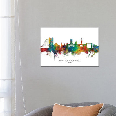 Kingston Upon Hull Skyline by Michael Tompsett - Wrapped Canvas Print