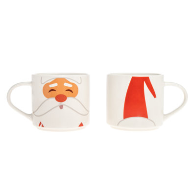 Ensemble de grandes tasses empilables Gnome Santa
