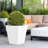 Tall Metal Tapered Planter – Large Outdoor & Indoor Garden Plant Pot With Drainage Hole And Rubber Plug-814071290-814071289