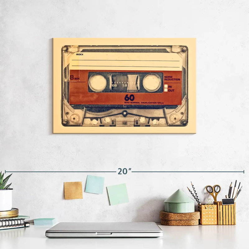 Abarca Retro Compact Cassette, 8" H x 12" W