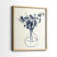 Vase floral indigo I - impression encadrée de qualité supérieure - prêt à être accroché - aucun clou requis - aucun clou requis-675296418