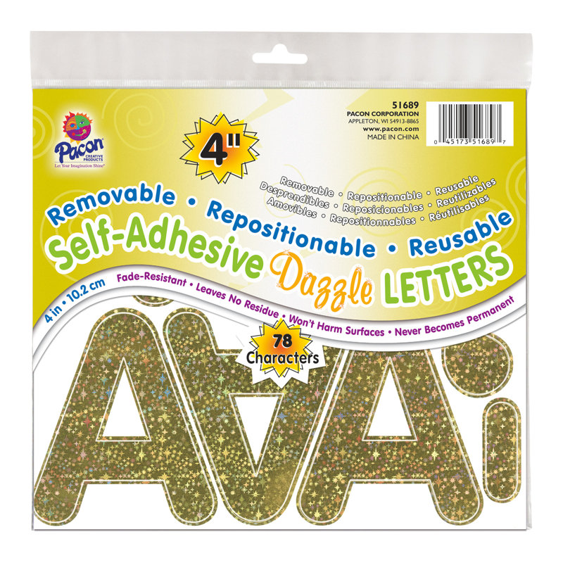 Lettres auto-adhésives, Argenté