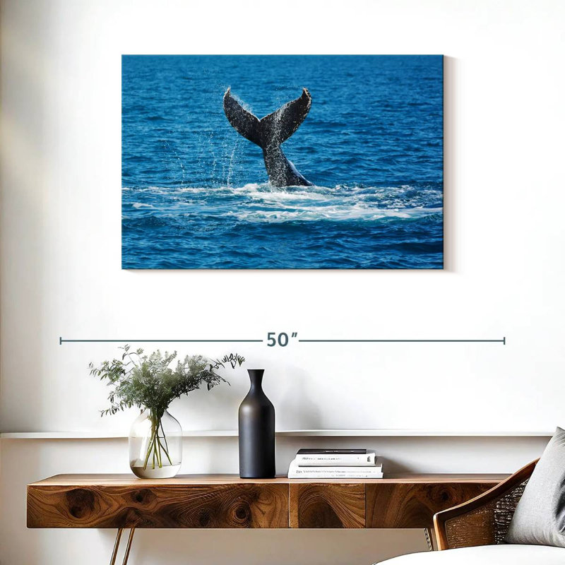 Vue de la baleine Brampt, H 24 po x l 36 po