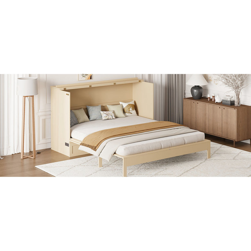 Grand lit, doré - avec de grandes options de rangement pour un lit élégant et organisé avec des tiroirs pratiques pour maximiser l'espace de la pièce avec élégance