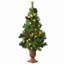 Arbre de Noël 48 po H 48 po en forme de pin artificiel vert régulier avec 100 lumières DEL Pinecones-1107805970