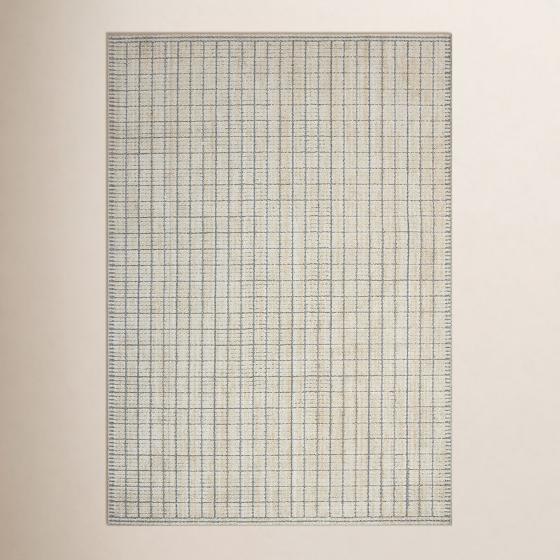 Tapis ardoise / naturel Amber Lewis x Loloi Bexley, Carré 1 pi 6 po