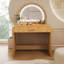Table de coiffeuse 39 "avec miroir et miroir à écran tactile, coiffeuse avec tiroir pour chambre à coucher-2061299739