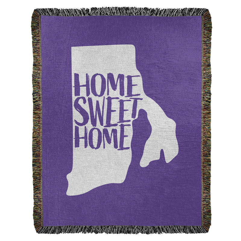 Hand Woven Throw Blanket, 37" W x 52" L, Purple