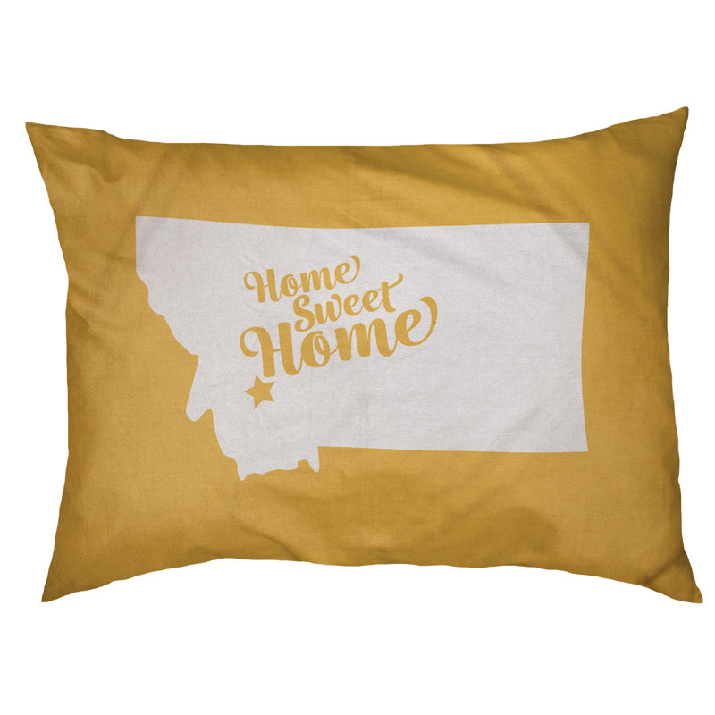 Coussin d'extérieur pour chien Home Sweet, Moyen (l 40 po x P 30 po x H 6,5 po), Jaune, Butte