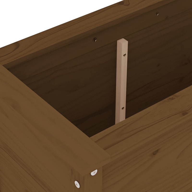 Blaguna Wood Pot Planter, Honey Brown, 78cm H x 82.5cm W x 40cm D, Pine