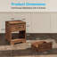 Tables de chevet avec tablette ouverte spacieuse, tables de chevet avec tiroir en bois, tables de bout décoratives en bois rustique avec structure stable, ensemble de 2-1170287845