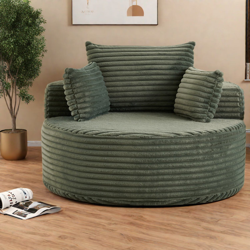 Canapés modernes en velours côtelé, fauteuil-lit moelleux, aucun assemblage requis