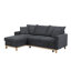 Canapé-lit modulaire réversible tissé gris foncé 84,25 po Cosimo