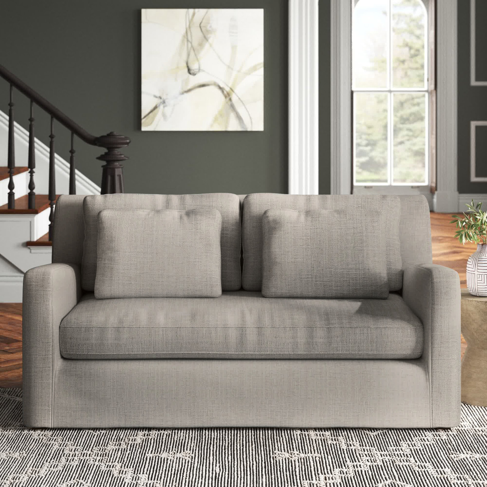 Nessa 69" Loveseat, Flint Gray