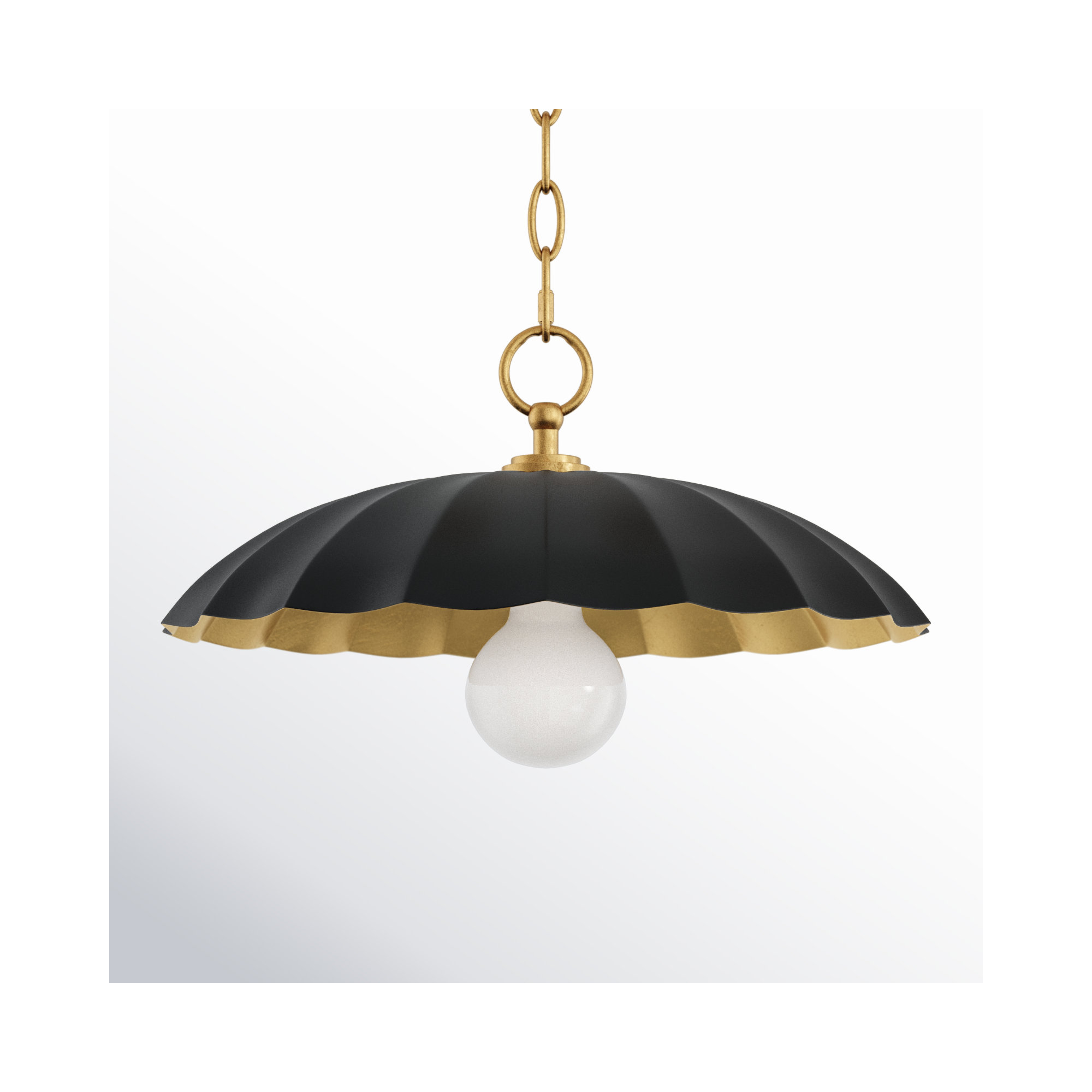 Granduca Single Light Metal Steel Dimmable Pendant, Black