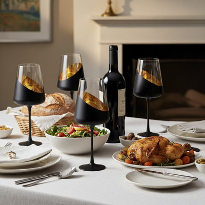 4-Piece 19-Oz Stemmed Drinking Wine Glasses