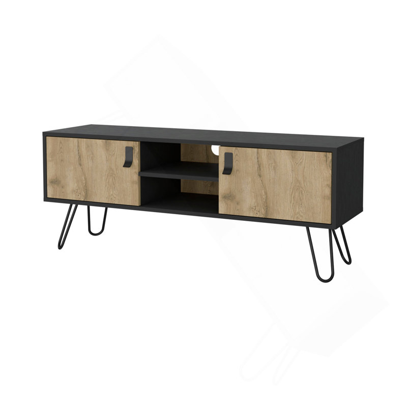 Tv Stand B Magness, Living Room, Black / Macadamia