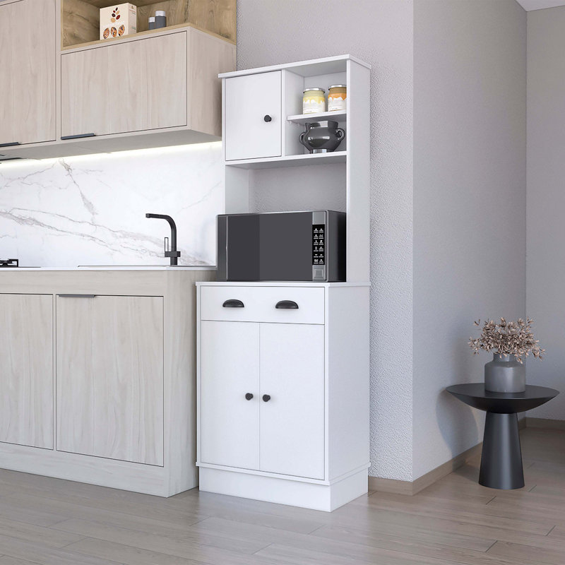 Palmer 2-Door Cabinet Microwave Kitchen Pantry