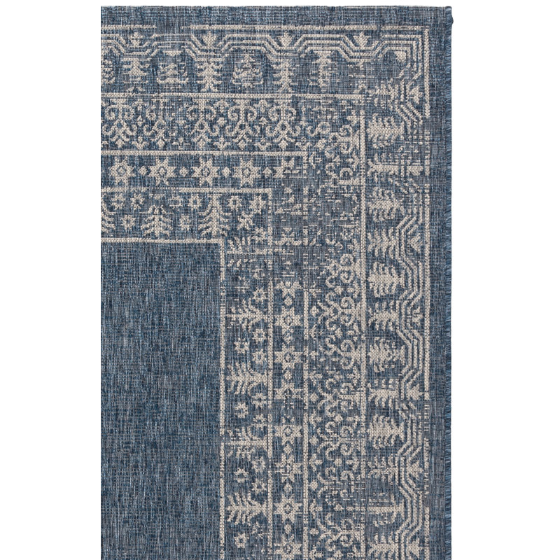 Courtyard Performance Oriental Indoor/Outdoor Area Rug, Rectangle 5'3" x 7'7"