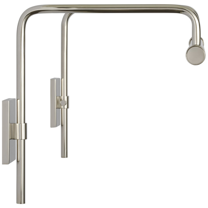 Thomas O'Brien Kidd 18" Frame Mount Picture Light, 8.75" H x 18" W x 8.75" D, Polished Nickel, 12 W