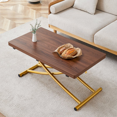 Table élévatrice moderne minimaliste avec bureau de salle à manger et de travail convertible pour petits espaces