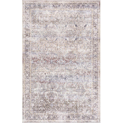 Jaelyne Boho Machine Washable Green Oriental Area Rug