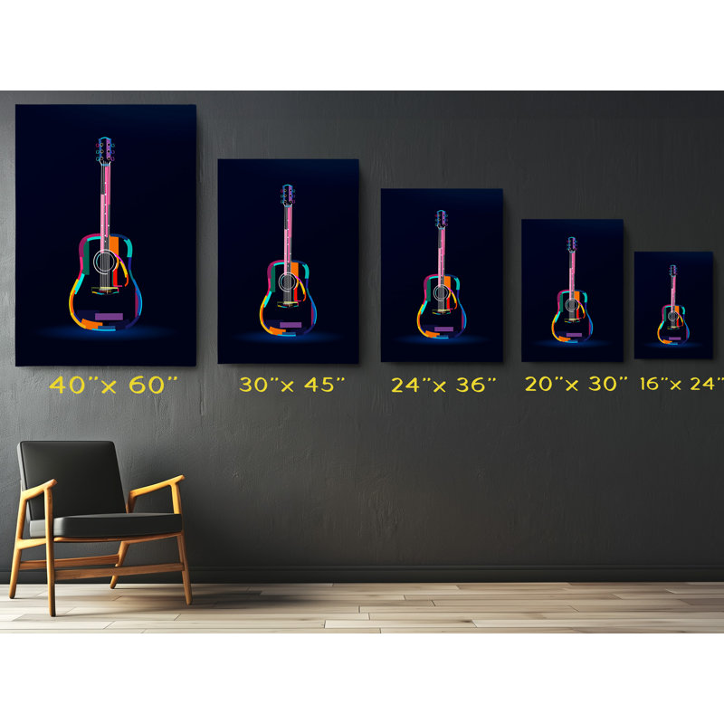 Abstrait, reproduction d'art sur toile, H 30 po x l 20 po