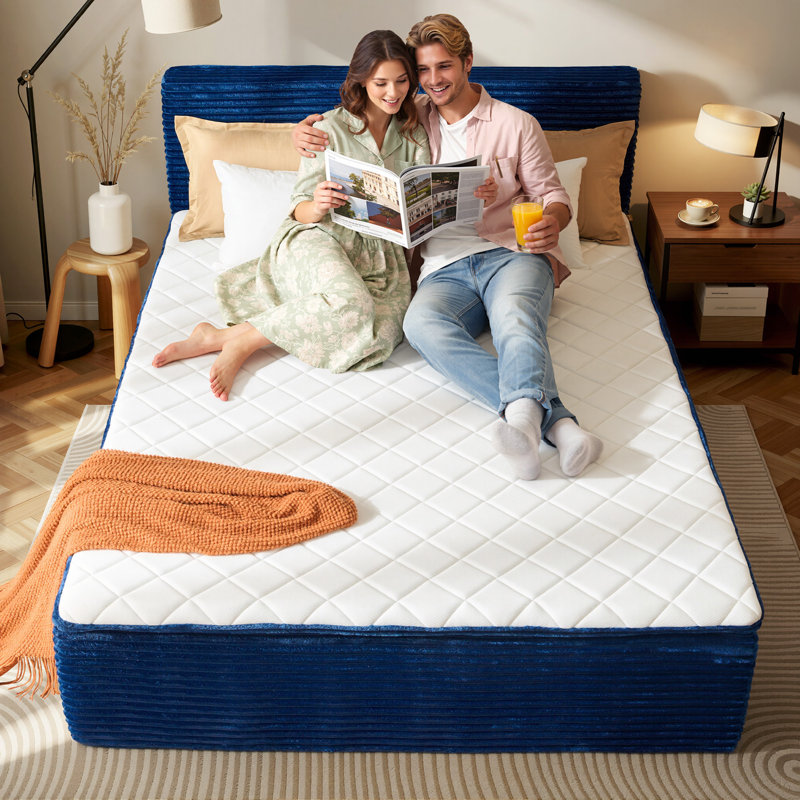 Holubice 12" Medium Hybrid Mattress, Blue