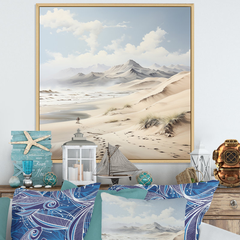 Photo de plage Dune Dreams II, Cadre naturel flottant, H 30 po x l 30 po x P 1 po
