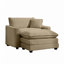 Fauteuil d'appoint simple en velours côtelé-159499127