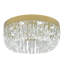 Plafonnier encastré moderne en cristal doré, 3 températures de couleur-1004066101