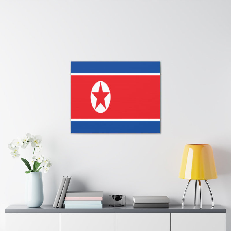 «Drapeau de la Corée du Nord» sur, H 18 po x l 24 po