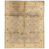 Sona Wool Oriental Area Rug in Blue/Gold/Gray