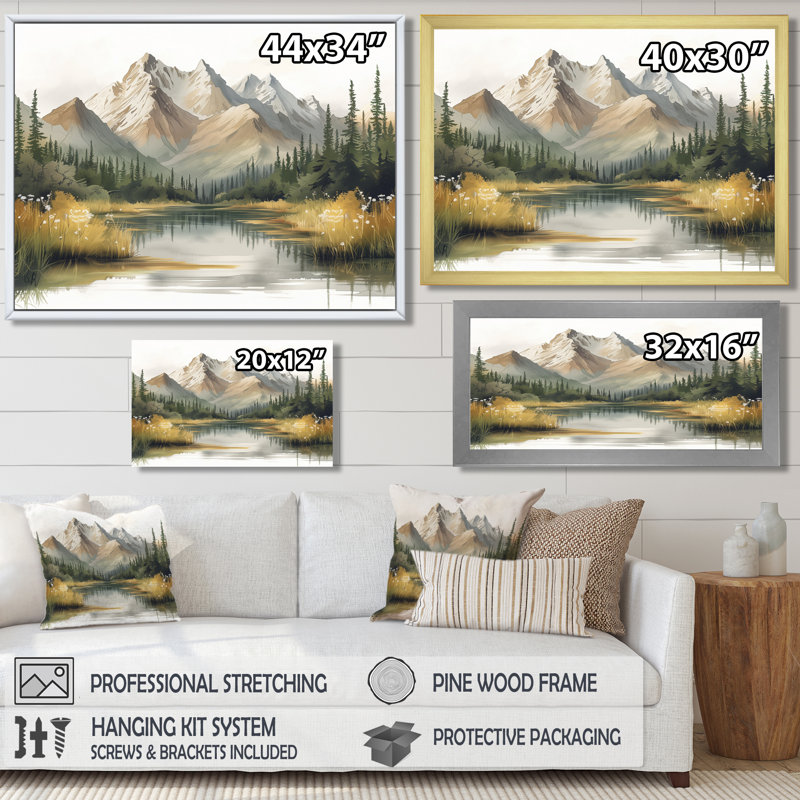 Alaska Winter River into Denali National Park II - Alaska, art mural, Toile encadrée noire simple, H 12 po x l 20 po x P 1 po