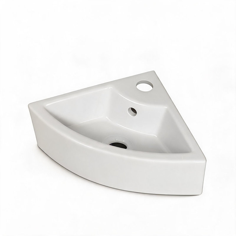 IAK 12.6 " 1 " Tall Ceramic Bathroom Sink