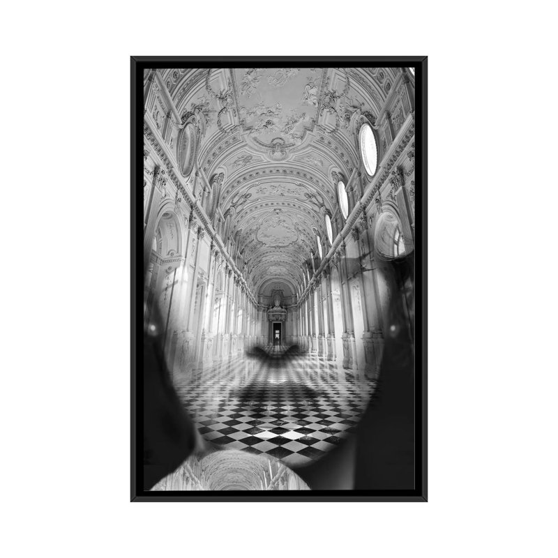 « alcazar », impression sur toile, H 26 po x l 18 po x P 1,5 po, Toile avec cadre noir, Pas de tapis