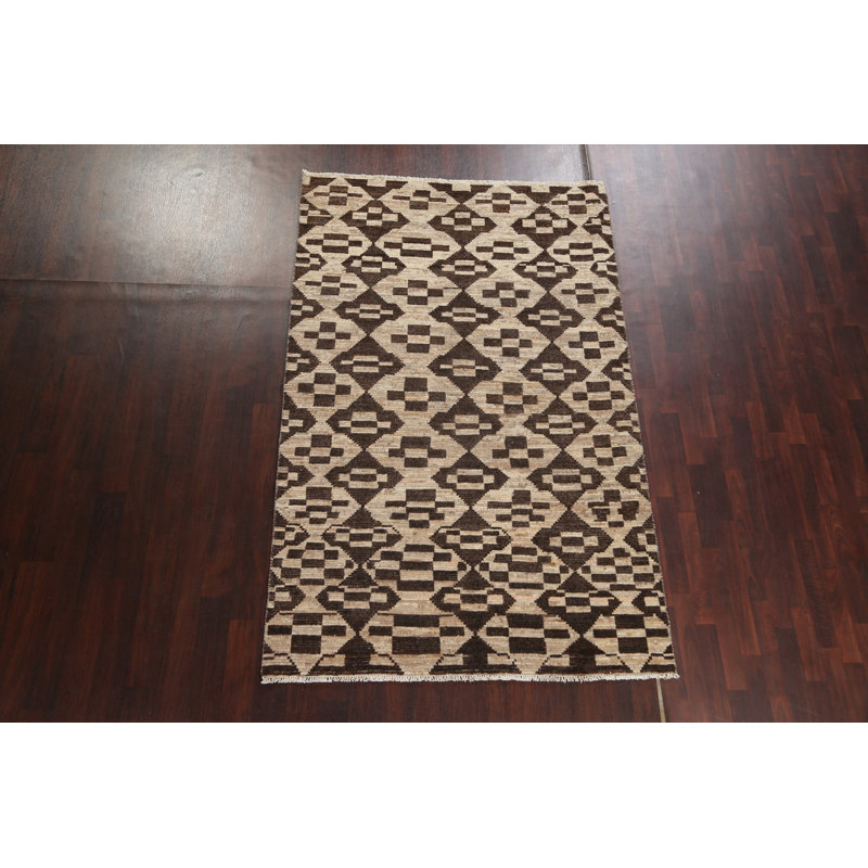 Tapis oriental en laine marocain en laine noué à la main 5 pi 6 po x 8 pi 7 po