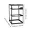 Support de serveur à cadre ouvert 16U, profondeur de 23 po, fixé au mur ou au sol, utilisable par l'utilisateur, pour les espaces de bureau de classe et de rangement, les supports ventilés et le matériel audio-vidéo