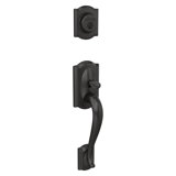 Camelot Handleset with Deadbolt and Accent Door Lever and Rosette