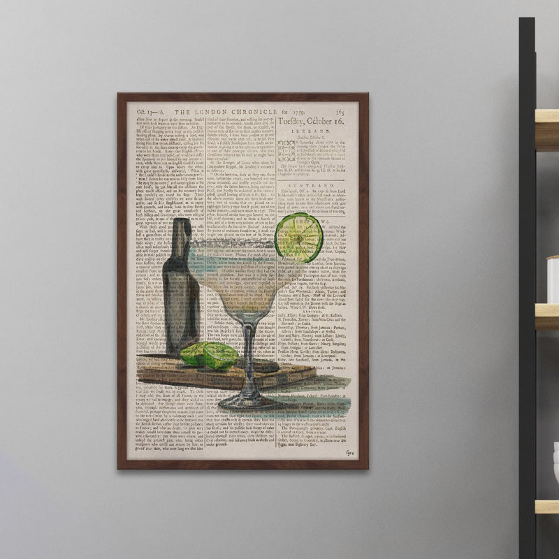 «Frozen Margarita» par Eyre Tarney - reproduction de cadre photo, H 18 po x l 12 po x P 1,5 po
