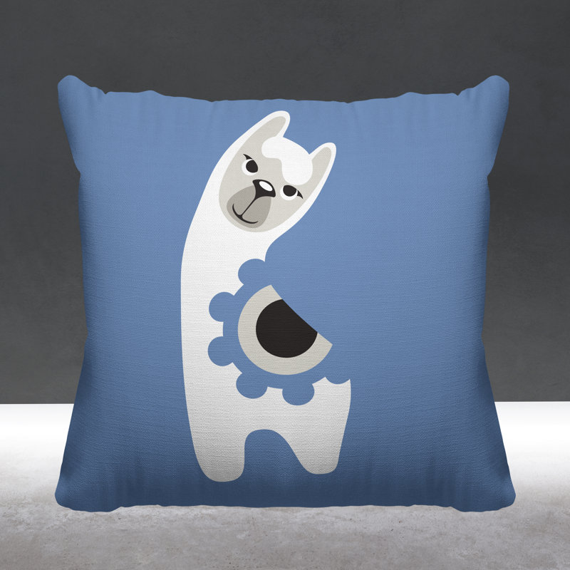 Coussin Inkie, 17 po x 17 po, Pervenche, Carré