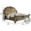 Lit plateforme tapissier touffeté-1654280091